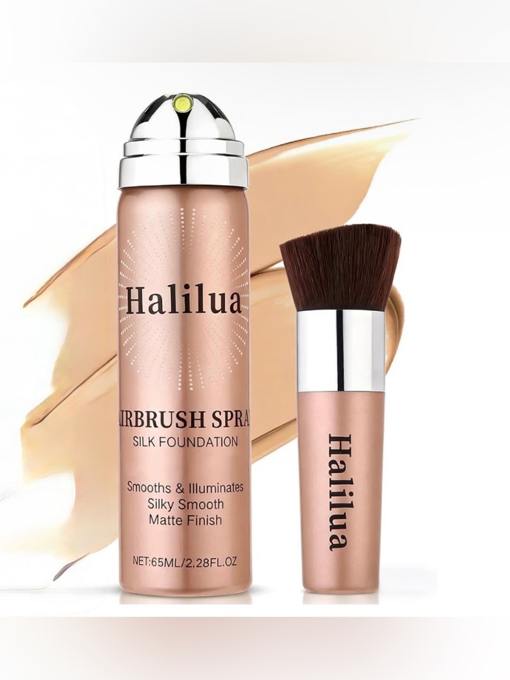 Airbrush Foundation Spray w/Brush - Full Coverage Magic Minerals Airbrush. NIB